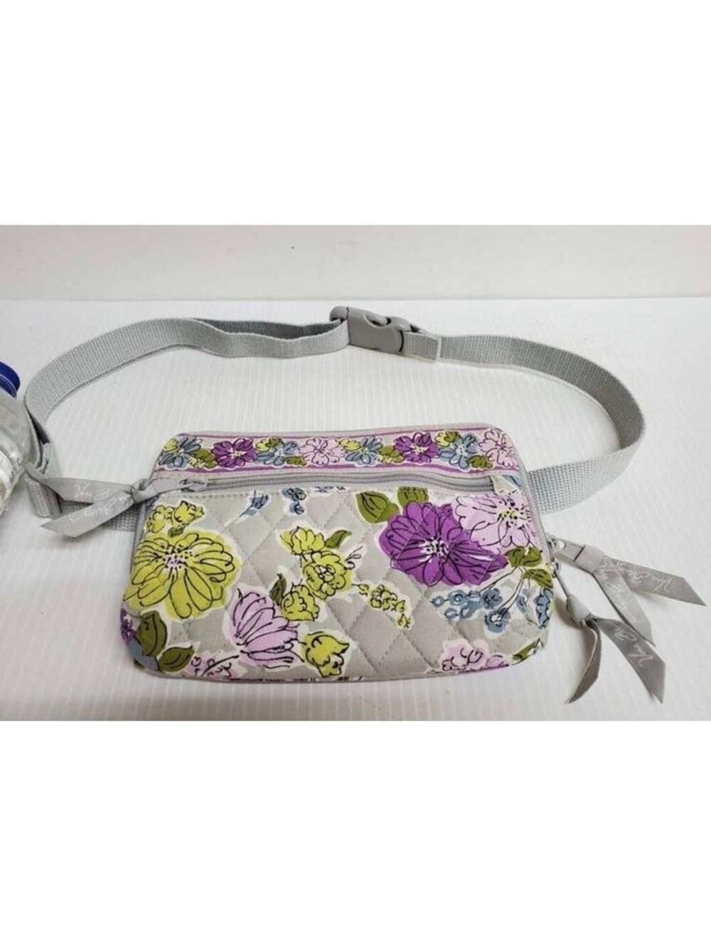 Vera Bradley Floral Quilted Waist Bag with Adjustable Strap, Purple Interior, in